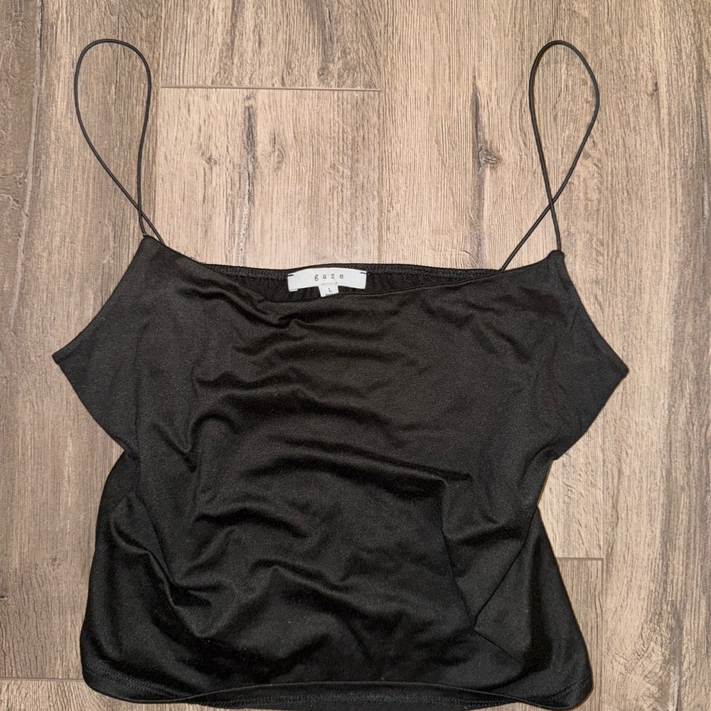 Aritzia Black Fitted Spaghetti Strap Camisole